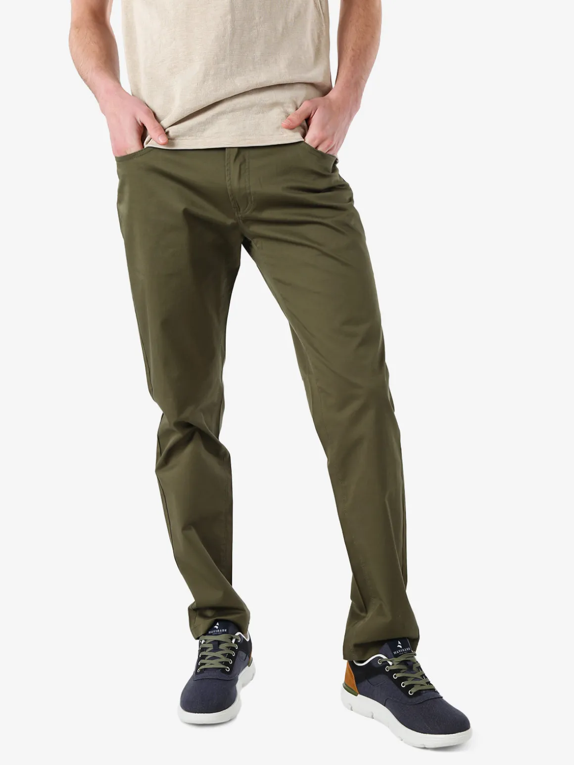 Coveri Moving Pantaloni casual da uomo in cotone - militare