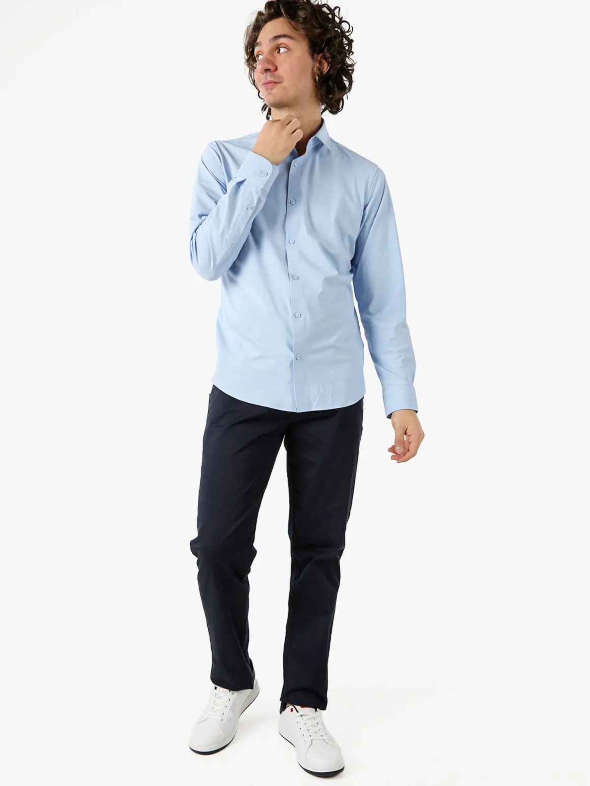 Coveri Moving Pantaloni casual da uomo in cotone - blu scuro