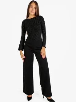 Coveri Moving Pantaloni donna a gamba larga - nero