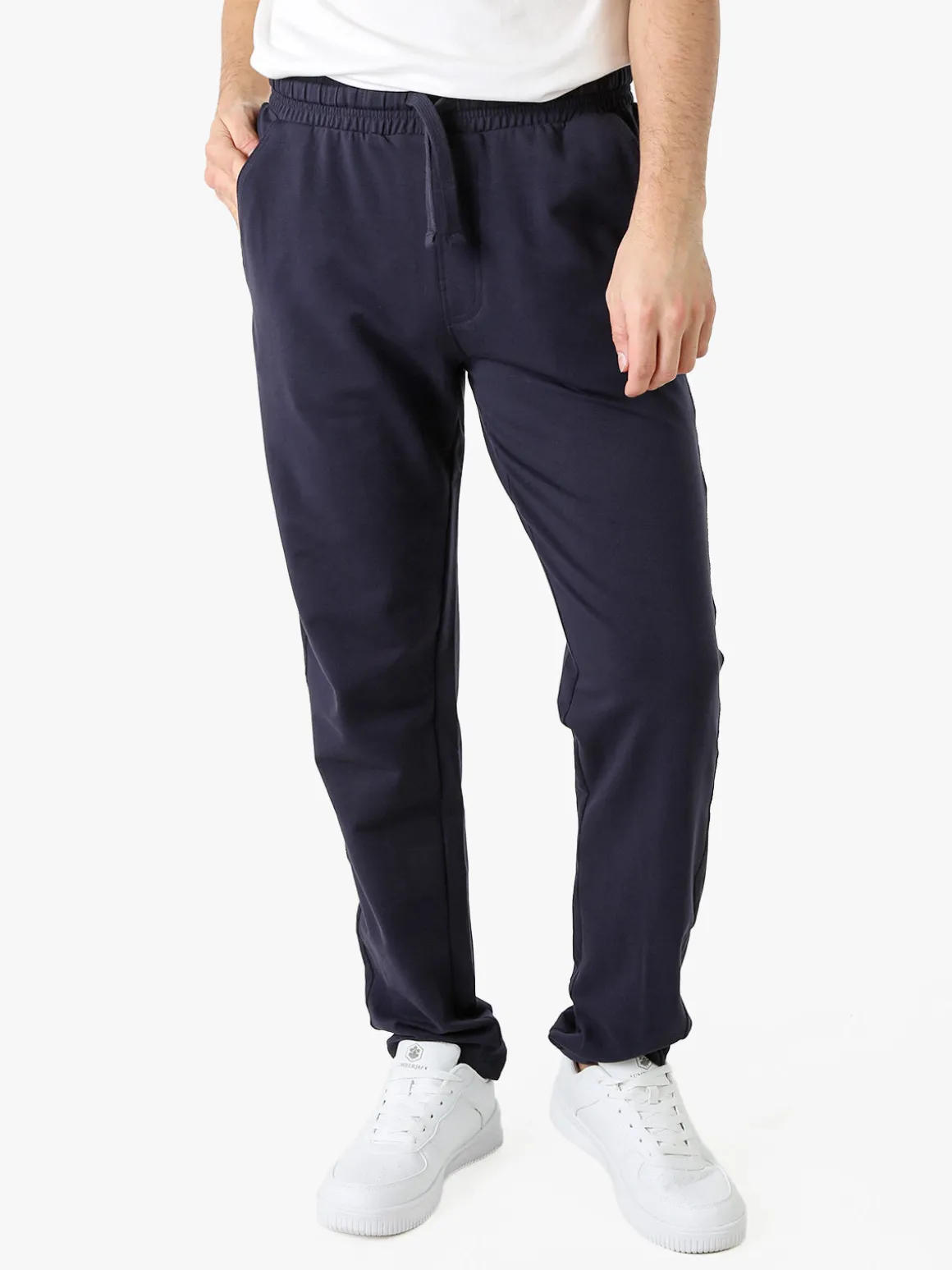 Coveri Moving Pantaloni sportivi da uomo in cotone con coulisse - blu scuro