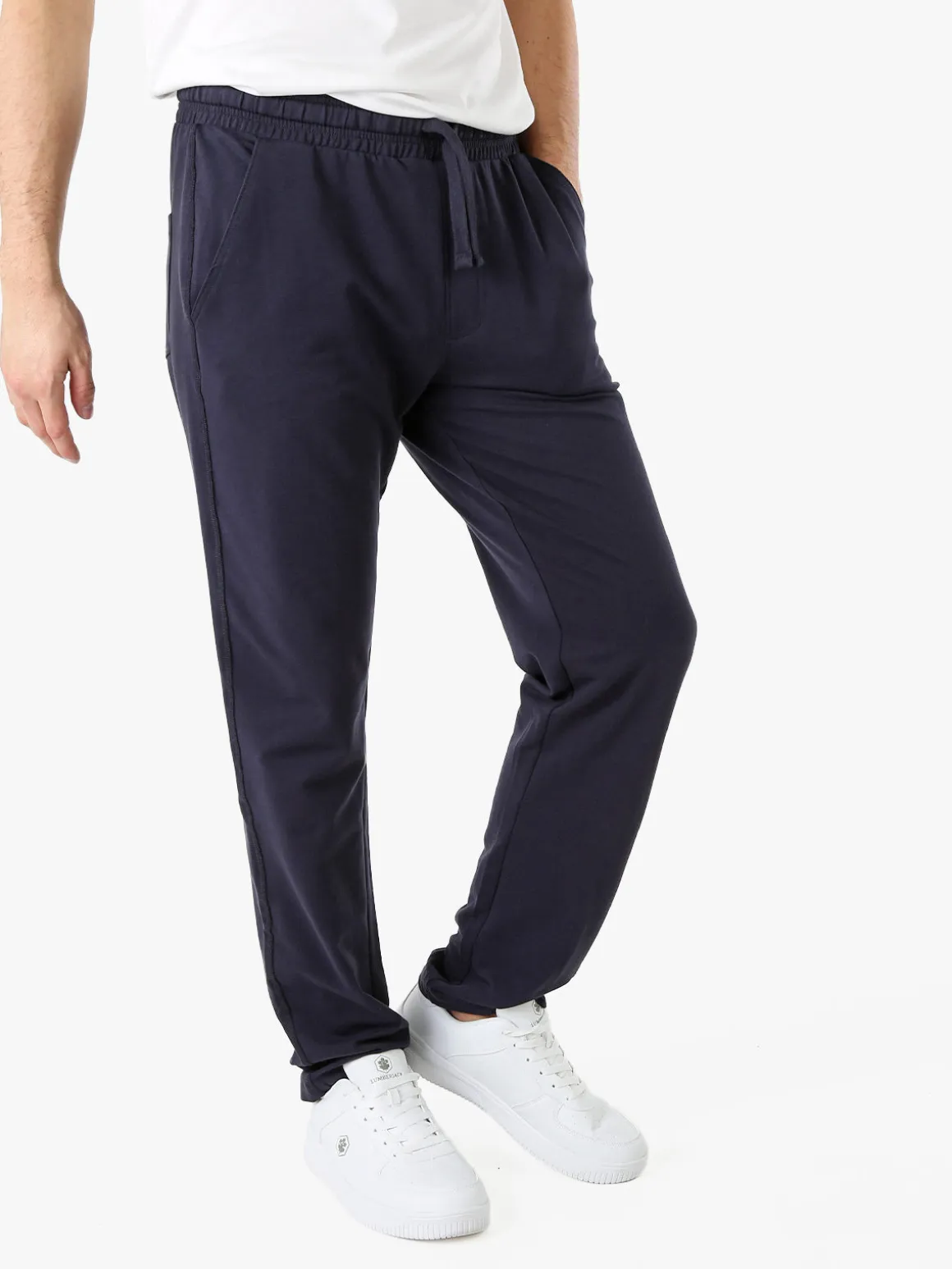 Coveri Moving Pantaloni sportivi da uomo in cotone con coulisse - blu scuro