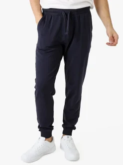 Coveri Moving Pantaloni tuta da uomo in cotone con coulisse e polsini - blu scuro