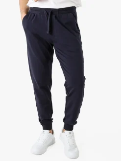 Coveri Moving Pantaloni tuta da uomo in cotone con coulisse e polsini - blu scuro