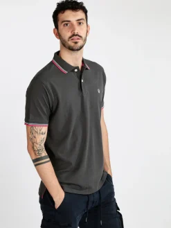Coveri Moving Polo da uomo in cotone piquet a maniche corte