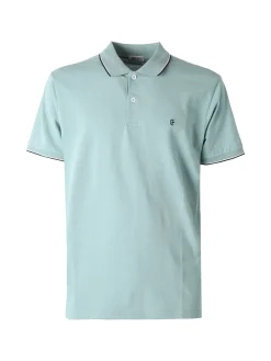 Coveri Moving Polo da uomo in cotone a maniche corte - acqua marina