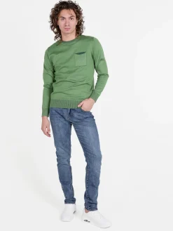 Coveri Moving Pullover da uomo in maglia con taschino