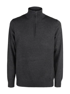 Coveri Moving Pullover da uomo in maglia con chiusura mezza zip