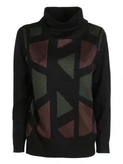 Coveri Moving Pullover dolcevita da donna con strass