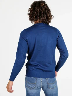 Coveri Moving Pullover girocollo da uomo in maglia - blu
