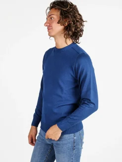 Coveri Moving Pullover girocollo da uomo in maglia - blu