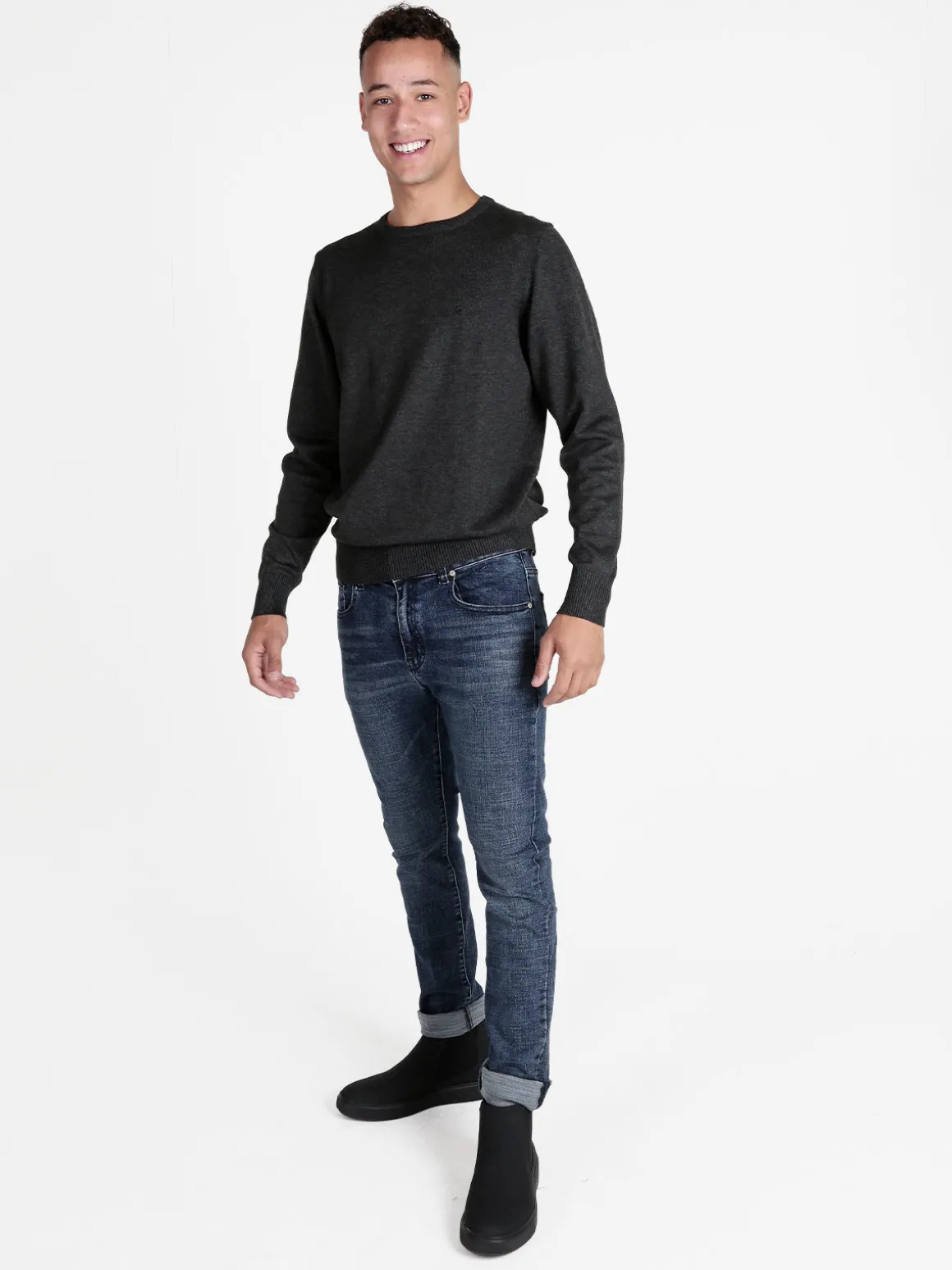 Coveri Moving Pullover girocollo da uomo tinta unita