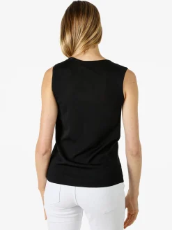 Coveri Moving Top donna in maglia con applicazioni di strass - nero