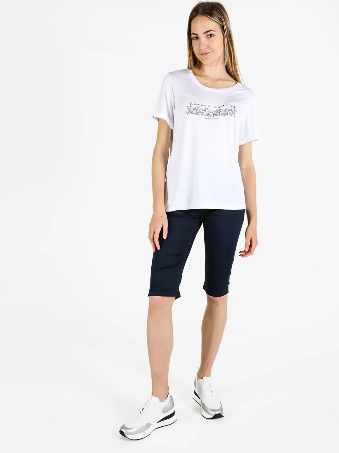 Coveri Moving T-shirt da donna con strass