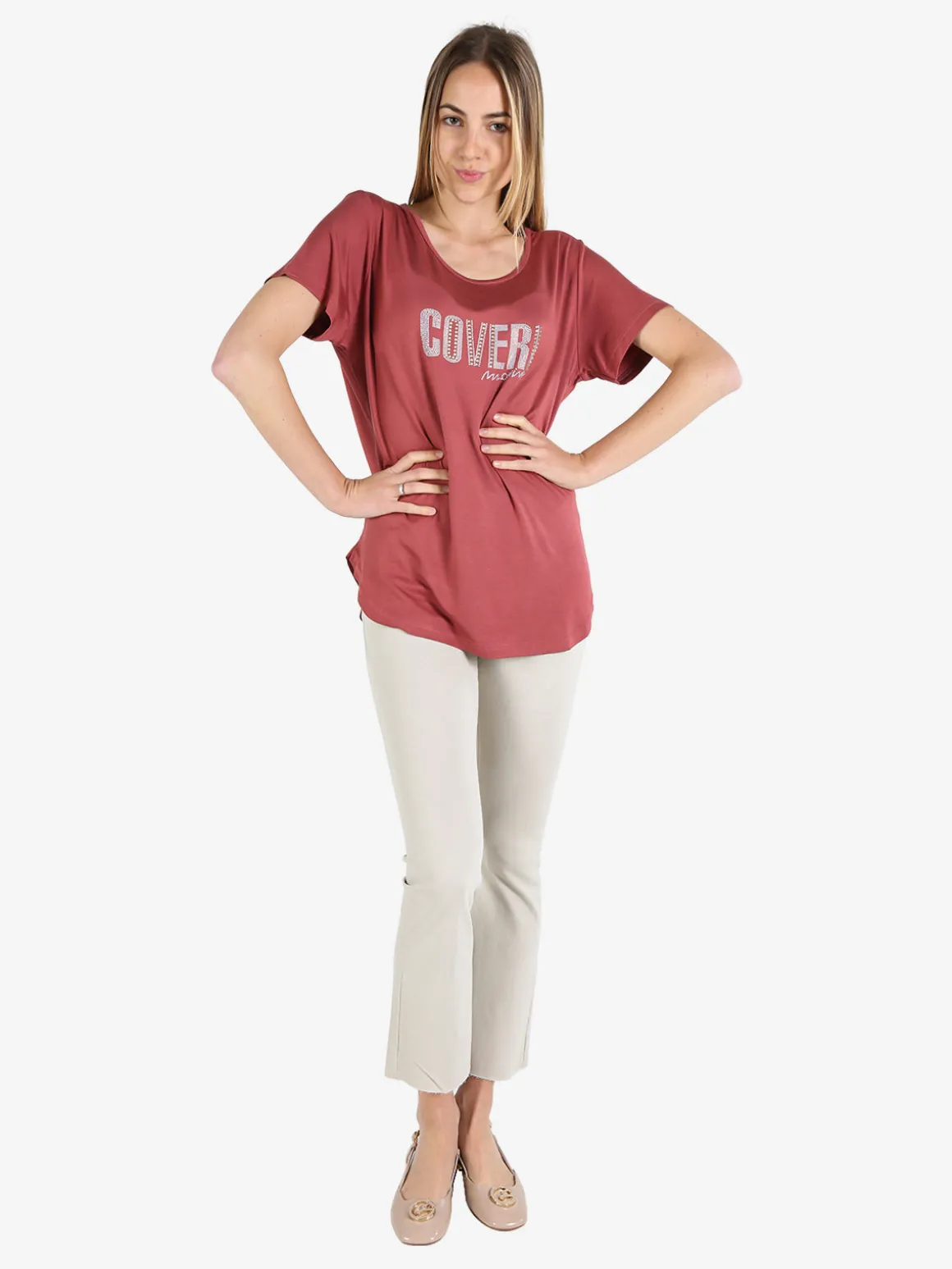 Coveri Moving T-shirt da donna con strass