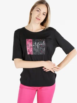 Coveri Moving T-shirt da donna con stampa e strass