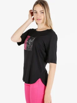 Coveri Moving T-shirt da donna con stampa e strass