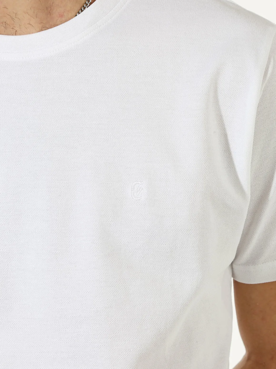 Coveri Moving T-shirt da uomo girocollo in cotone - bianco