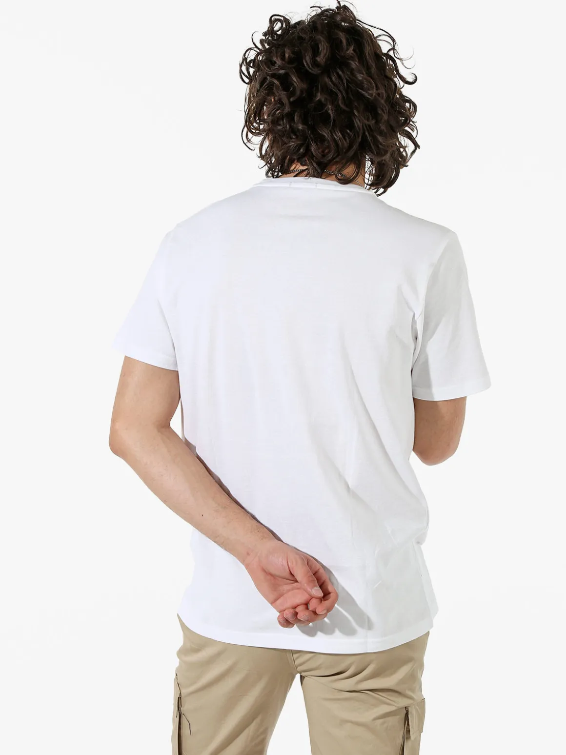 Coveri Moving T-shirt da uomo girocollo in cotone - bianco