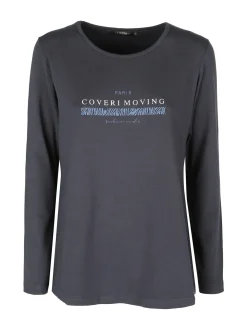 Coveri Moving T-shirt girocollo da donna a maniche lunghe