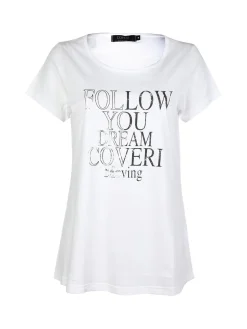 Coveri Moving T-shirt manica corta donna in cotone con scritta