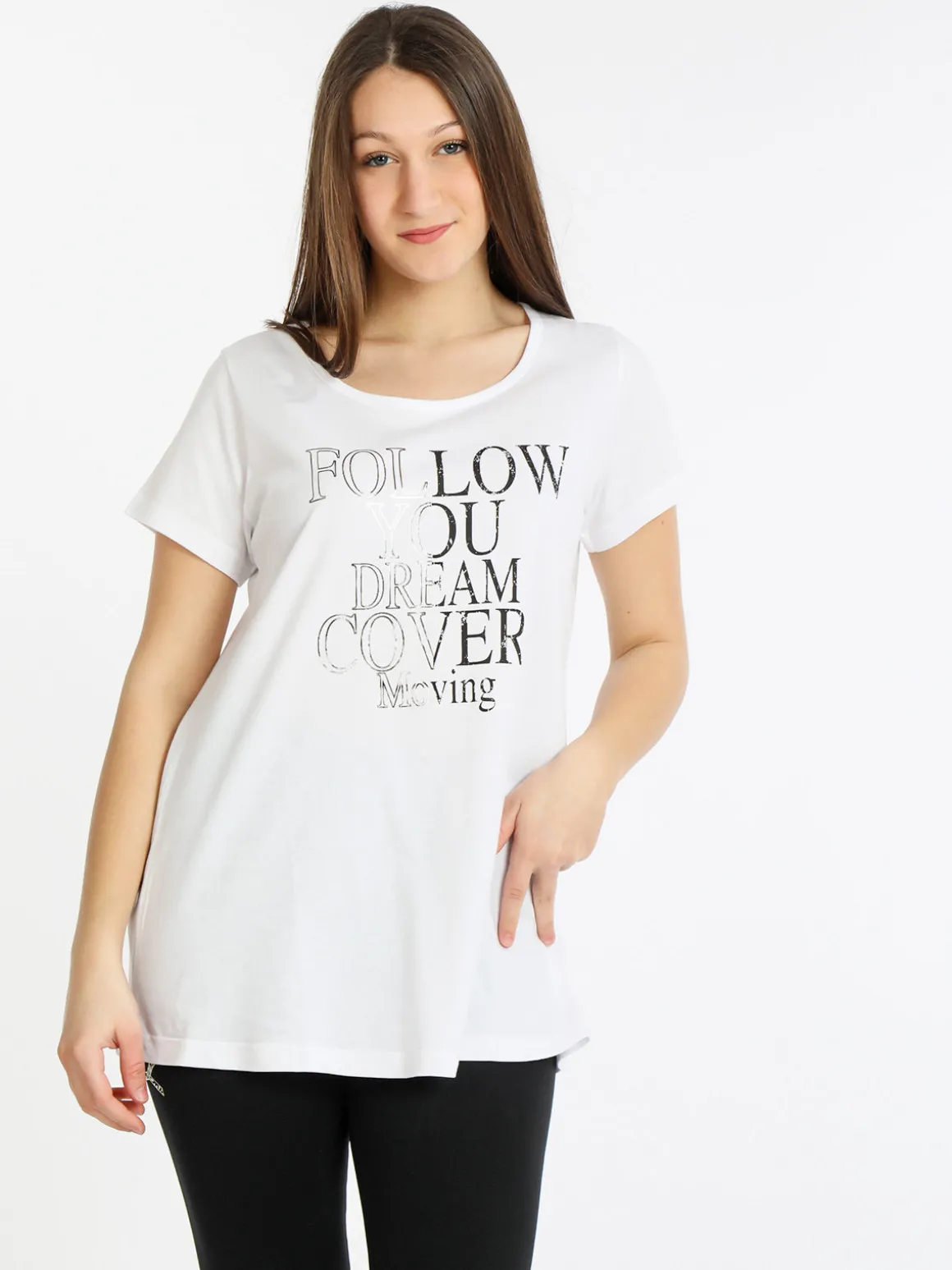 Coveri Moving T-shirt manica corta donna con scritta