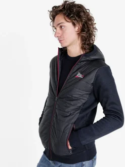 Coveri Viale Morin Giubbino da uomo con cappuccio e zip e dettagli in maglia