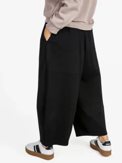 158c Pantaloni donna a palloncino con cavallo basso - nero
