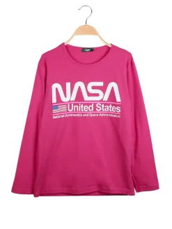 Cuba10 T-shirta da ragazza a maniche lunghe con scritta