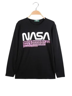 Cuba10 T-shirt da ragazza a maniche lunghe con scritta