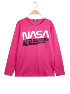 Cuba10 T-shirt da ragazza a maniche lunghe con scritta