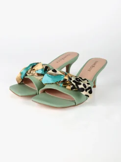 Dame Rose Ciabatte donna con tacco e foulard