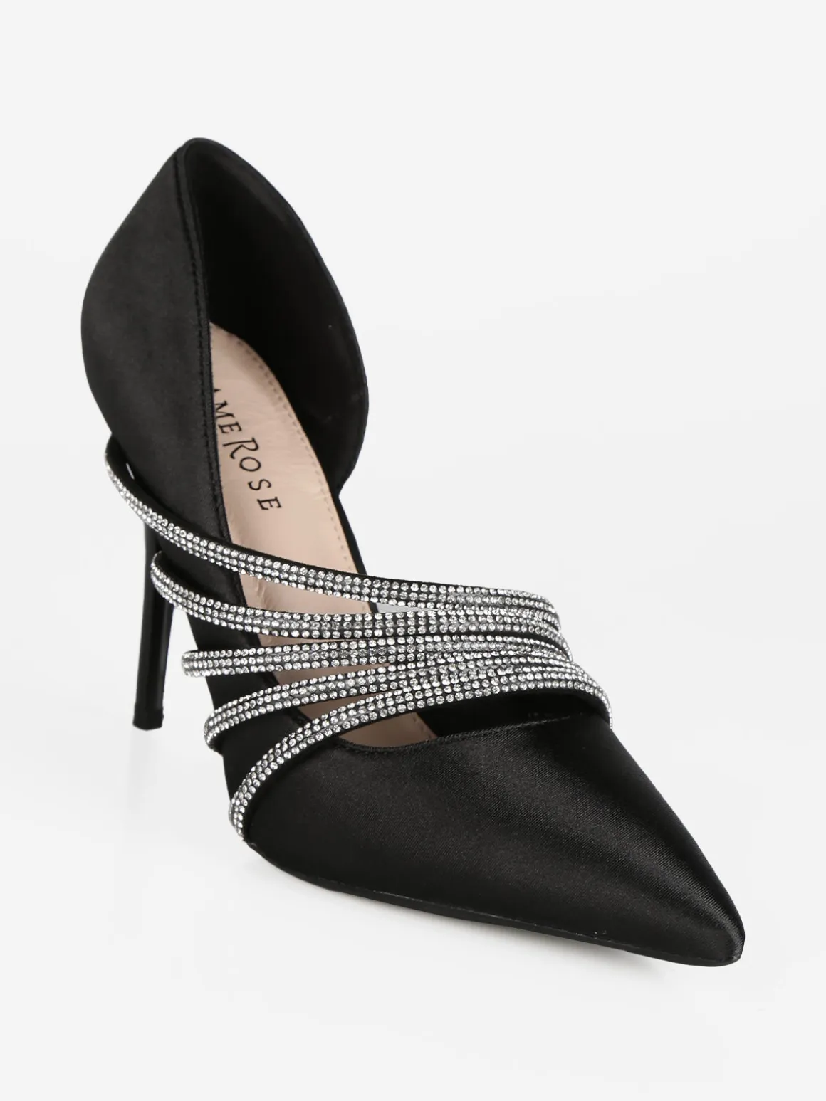 Dame Rose Decolletè donna con tacco a spillo e strass
