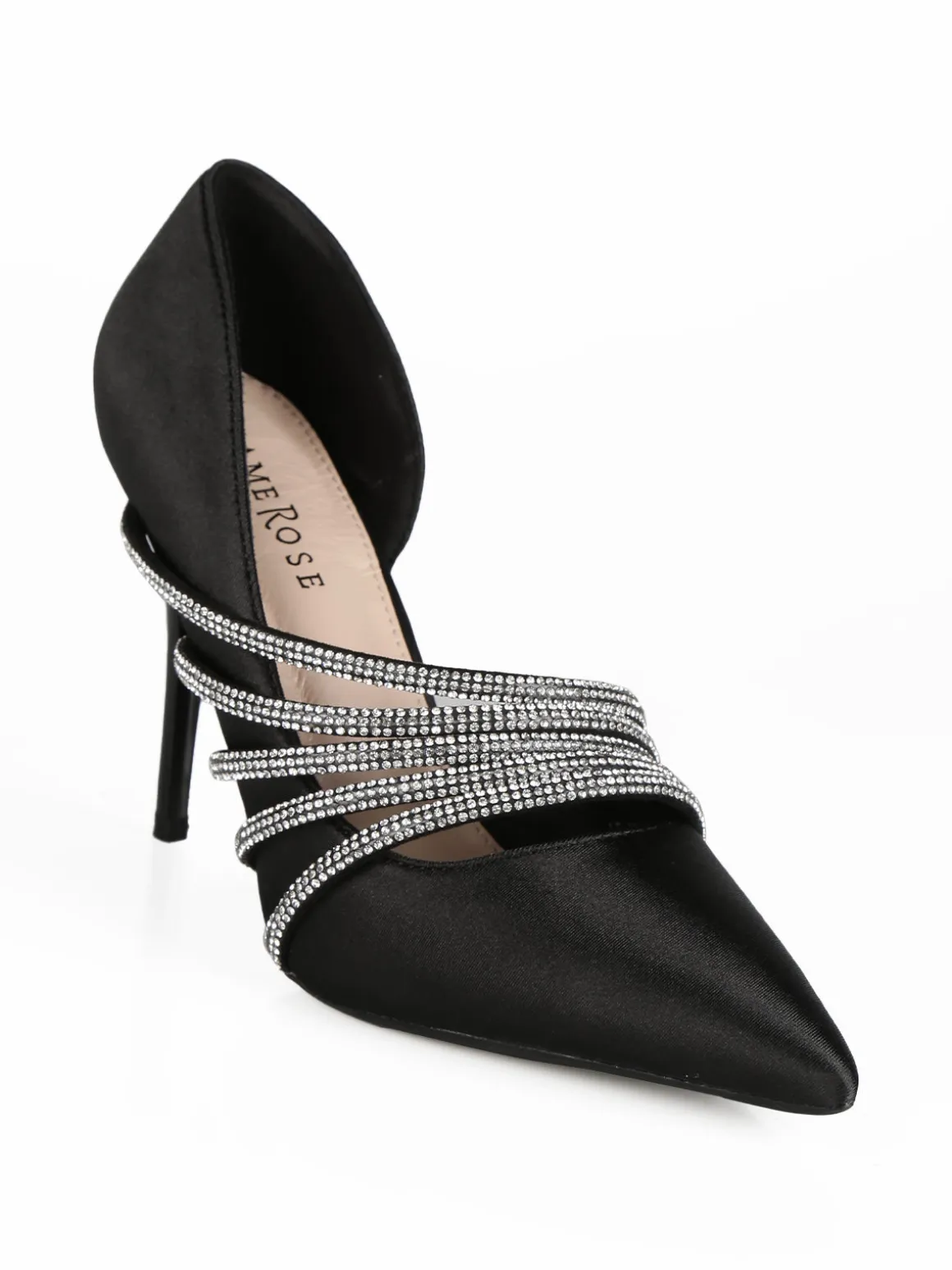 Dame Rose Decolletè donna con tacco a spillo e strass