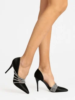 Dame Rose Decolletè donna con tacco a spillo e strass