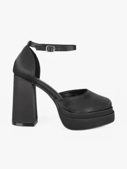 Dame Rose Decolletè donna effetto raso con tacco e plateau