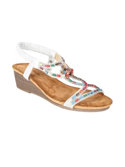 Dame Rose Sandali donna con fasce intrecciate decorate