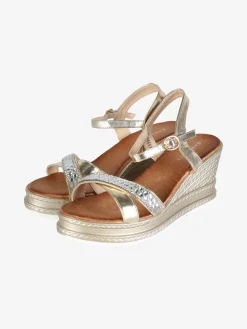 Dame Rose Sandali donna con zeppa e strass