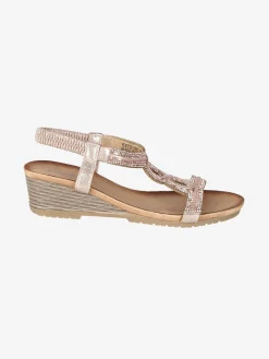 Dame Rose Sandali donna con zeppa e cinturino elastico
