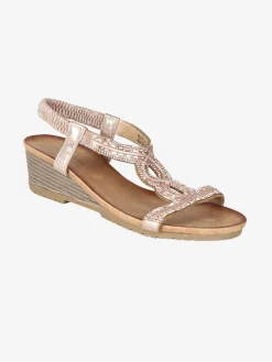 Dame Rose Sandali donna con zeppa e cinturino elastico