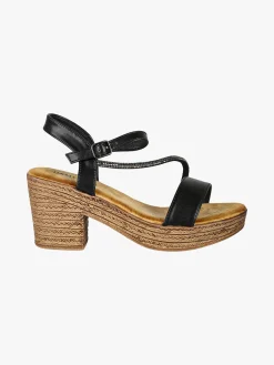 Dame Rose Sandali donna strass con tacco e plateau