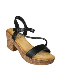 Dame Rose Sandali donna strass con tacco e plateau
