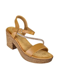Dame Rose Sandali donna strass con tacco e plateau