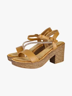 Dame Rose Sandali donna strass con tacco e plateau