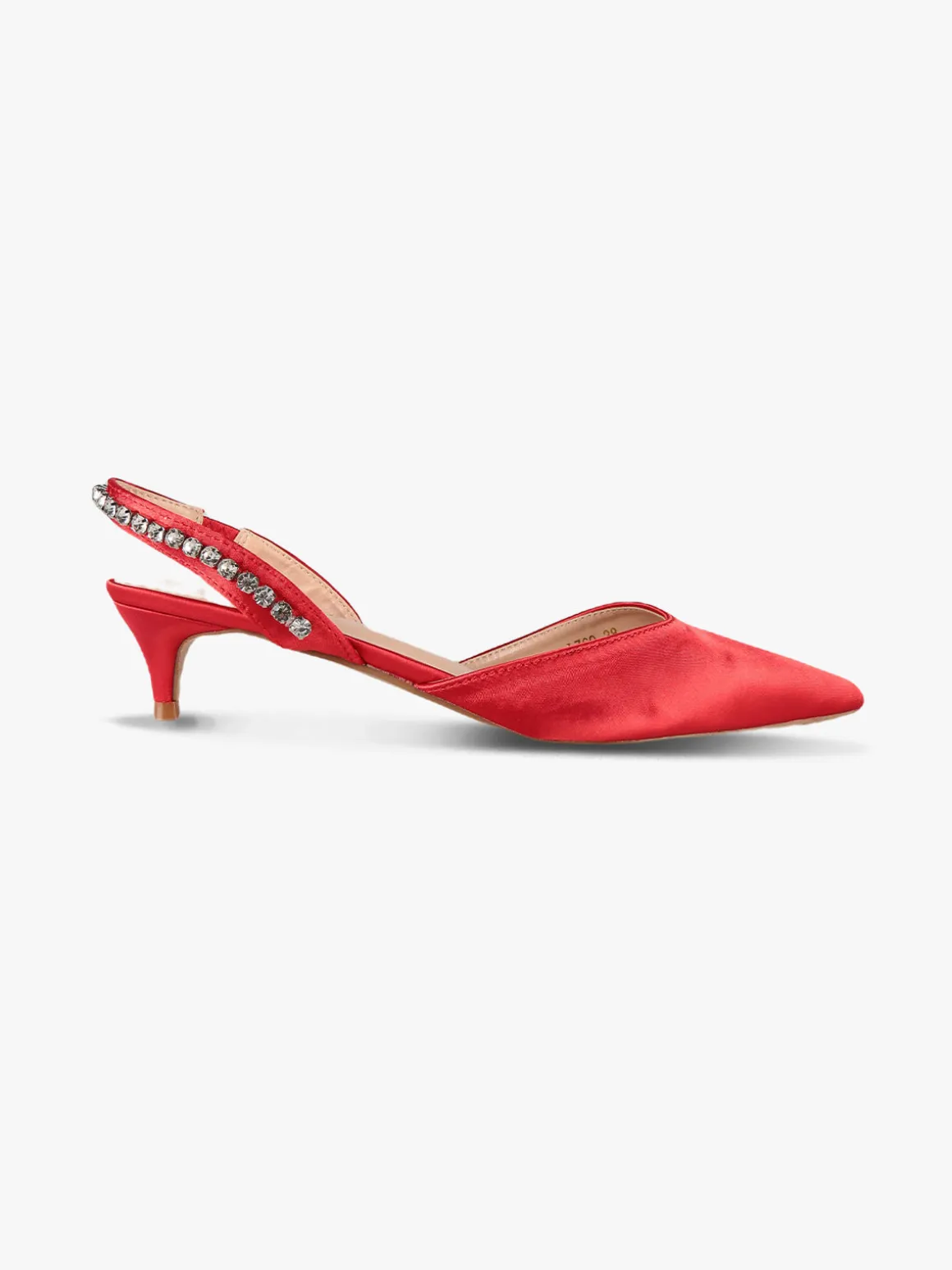 Dame Rose Slingback da donna in raso con cinturino gioiello