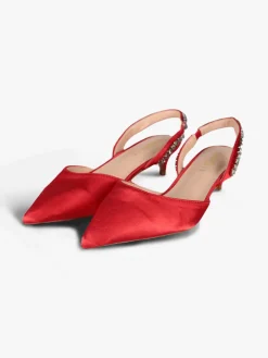 Dame Rose Slingback da donna in raso con cinturino gioiello