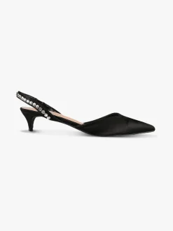 Dame Rose slingback da donna in raso con cinturino gioiello