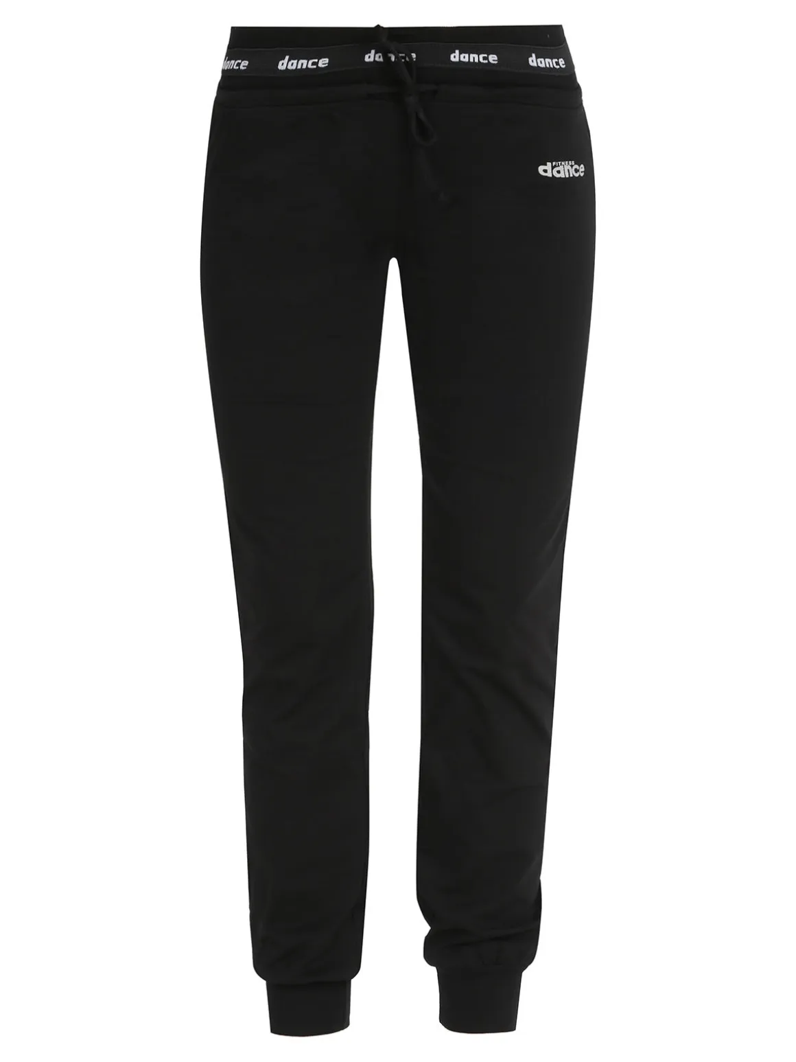 Dance Pantaloni donna sportivi con coulisse e polsini - nero
