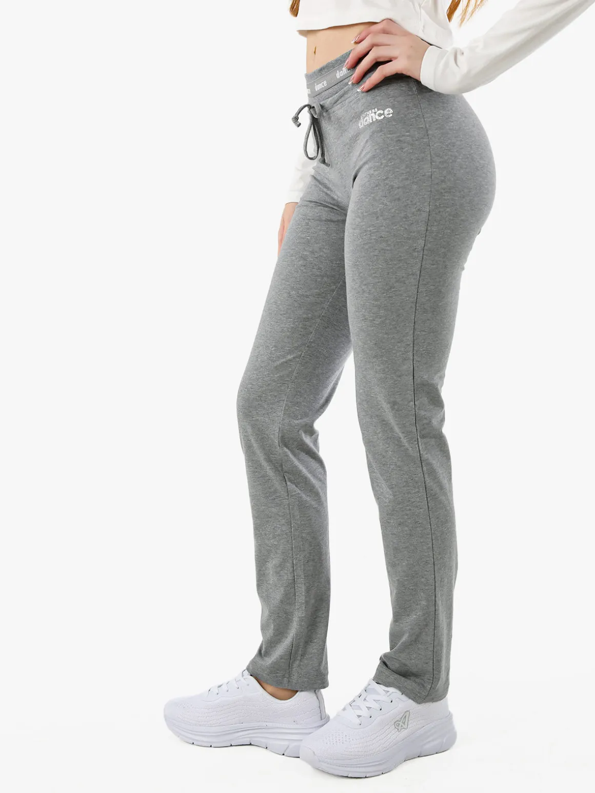 Dance Pantaloni sportivi da donna con coulisse in vita - grigio