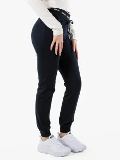 Dance Pantaloni sportivi da donna con polsini e coulisse in vita - blu scuro