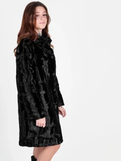 Daystar Cappotto lungo da donna in pelliccia sintetica